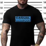 CasualCocaine odwrócone niebieski brokat koszulka czarna męska